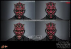 Four face portraits of Darth Maul (Sith Speeder) showcasing enhanced facial features and detailed red and black paint applications. Collector Edition (Prototype Shown) View 20