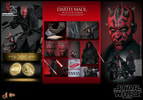 Multiple portraits of Darth Maul (Special Edition) (Special Edition) showcasing various expressions and headsculpts, along with details of the box contents and special edition bonus commemorative coin. (Prototype Shown) View 21