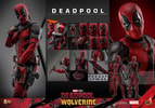 Deadpool Sixth Scale Action Figure by Hot Toys, featuring 360 full body portraits and smaller photos of included items in the box. Collector Edition (Prototype Shown) View 13