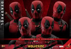 Deadpool Sixth Scale Action Figure by Hot Toys, featuring five face portraits showcasing interchangeable eye expressions. (Prototype Shown) View 12