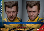 Wolverine Sixth Scale Action Figure by Hot Toys: two face portraits, no mask, showcasing rolling eyeball feature. (Prototype Shown) View 10