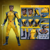 Wolverine Sixth Scale Action Figure by Hot Toys: showcasing the figure's scale along with all parts included in the deluxe version box. (Prototype Shown) View 2
