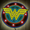 Vintage Wonder Woman LED Logo Light (Circular) (Prototype Shown) View 1
