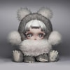 θ SKULLPANDA Punk Panda Plush Doll (Prototype Shown) View 1