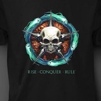 Rise Conquer Rule Process Print T-shirt