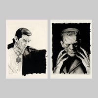 Dracula and Frankenstein Original Portrait Set