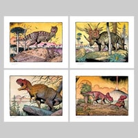 William Stout Dinosaur Series: The Cretaceous Era (Set of 4)