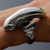 Alien Big Chap Silver Ring