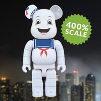 Ghostbusters Bearbrick Stay Puft Marshmallow Man 400 Figure