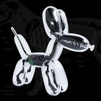 Mighty Jaxx Originals Balloon Dog Anatomy Metallic Black