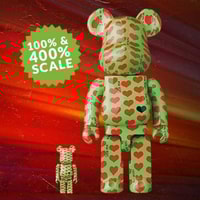 その他 MEDICOM TOY - be@rbrick b@by forest green 100% 400% Be@rbrick Green Heart 100% and 400% Collectible Set