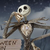 Jack by Halloween Town Sign