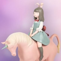Nocturnal Unicorn (Spring Blue Dress)