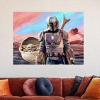 Mandalorian and The Child Mural