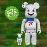 Be@rbrick Stay Puft Marshmallow Man (White Chrome Version) 100% & 400%