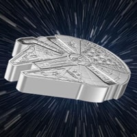 Millennium Falcon 1oz Silver Shaped Coin