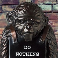 Monkey Sign Bronze Statue by Medicom Toy | Sideshow Collectibles
