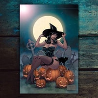 Bettie Page Halloween Special One-Shot #1 Metal Cover