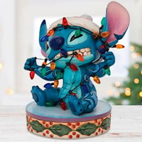 Stitch Wrapped in Christmas Lights