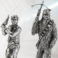 Han Solo & Chewbacca Bishop Chess Piece Pair