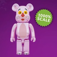 Be@rbrick Pink Panther (Chrome Ver.) 1000% by Medicom Toy