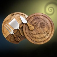 Jack Skellington Acacia Brie Cheese Cutting Board and Tool Set