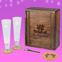 Mickey and Minnie Beverage Glass Set