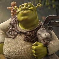 Shrek, Donkey and The Gingerbread Man