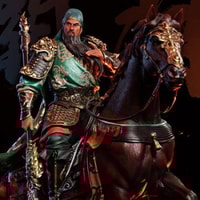 Blade-Wielding Guan Yu (Colored Version)
