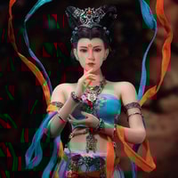 Dunhuang Music Goddess (Blue)