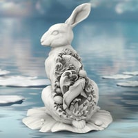 Water Rabbit Statue by Mighty Jaxx | Sideshow Collectibles