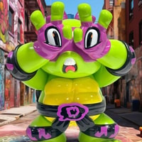Donatello TMNT x Grape Brain Vinyl Collectible by BigBoysToys