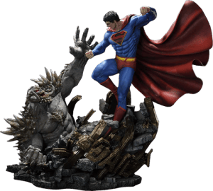 Statue de Superman en bande dessinée