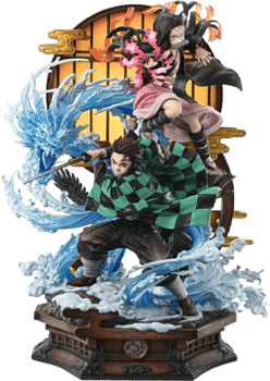Ninjamo Tanjiro Kamado Action Figure – Demon Slayer Statue, Slayer Corps Hashira Toy, Plastic Collectible
