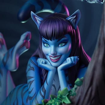J Scott Campbell Lady Cheshire Cat Statues 