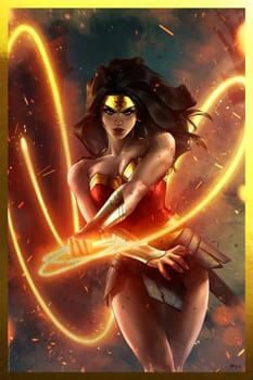 DC Comics Wonder Woman™ (Gold Holofoil Variant) Art Print 
