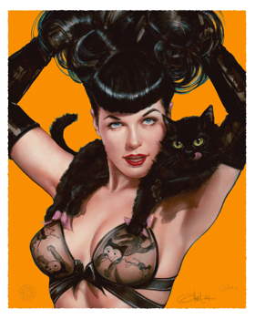 Bettie Page Bettie Page: Irving Claws Art Print 
