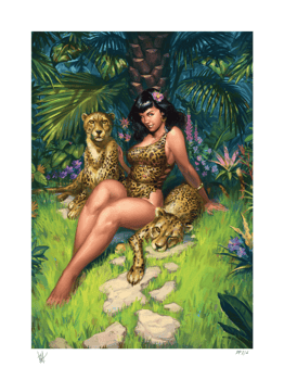 Bettie Page Jungle Bettie Art Print 