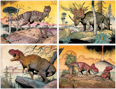William Stout Dinosaur Series: The Cretaceous Era (Set of 4)