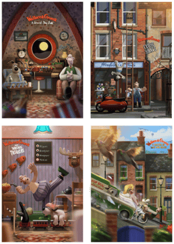Wallace & Gromit Art Print Set