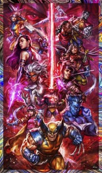 Marvel The X-Men vs Magneto (Holofoil Variant) Art Print 