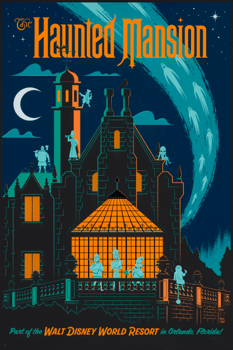 Disney Magic Kingdom's Haunted Mansion Art Print 