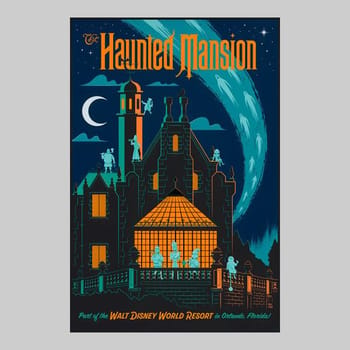 Disney Magic Kingdom's Haunted Mansion Art Print 