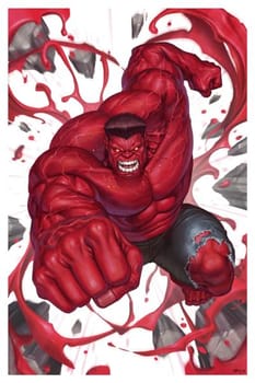Marvel Red Hulk Art Print 