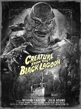 Universal Monsters Creature From the Black Lagoon (Silver Screen) Movie Poster 