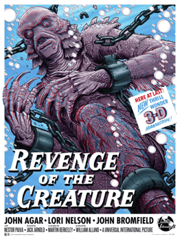 Universal Monsters Revenge of the Creature 3D Variant Movie Poster 