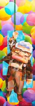 Disney Up Goes Carl Art Print 