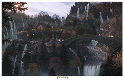 The Lord of the Rings At the Bridge of Rivendell: A hope re-kindled Art Print 