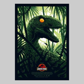 Jurassic Park Jurassic Park - Velociraptor Movie Poster 