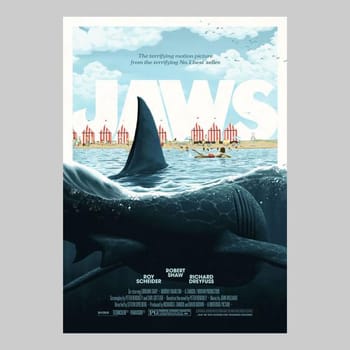 Jaws Jaws by Florey Movie Poster 